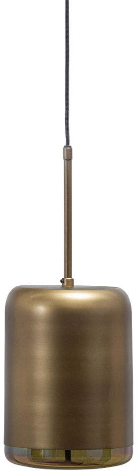 Pendellampe Woood Exclusive Safa Sort Antik Messing Med Brun Glas ø20    H39 Cm
