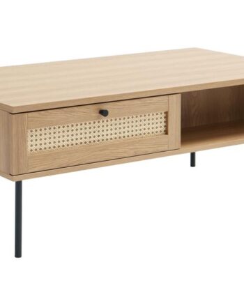 Pensacola Sofabord       Skuffer Natur Eg Melamin Og Polyrattan  60x110