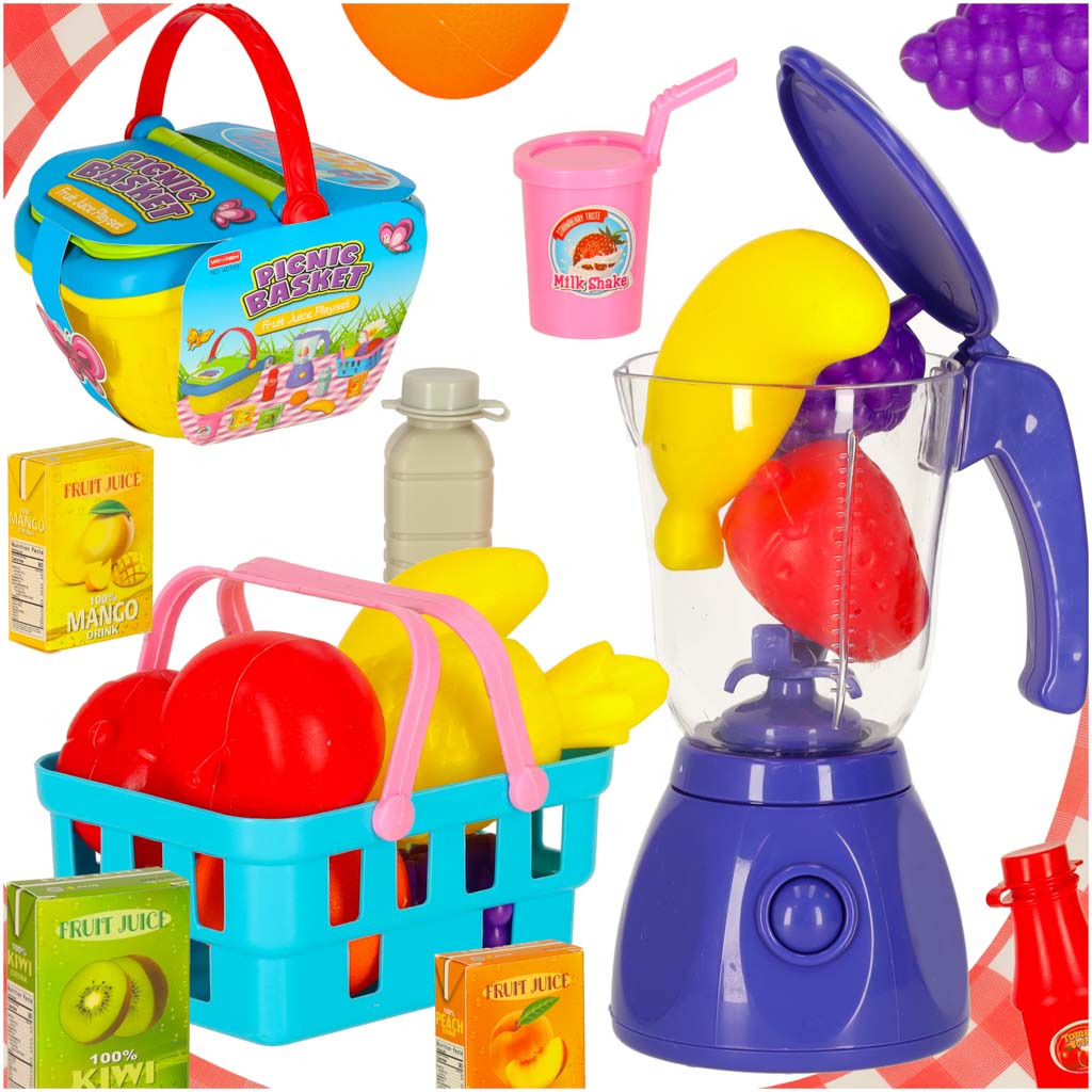 Picnickurv Frugtkurv Juice Drikkevarer Mad Forsyninger Snacks Til Picnic