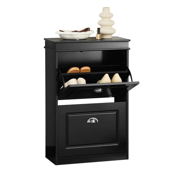 Pladsbesparende Skoskab  53   24   82 Cm  Sort
