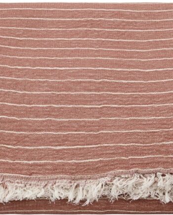 Plaid   Tæppe House Doctor Alice Stripe Dusty Berry 140x200 Cm Bomuld
