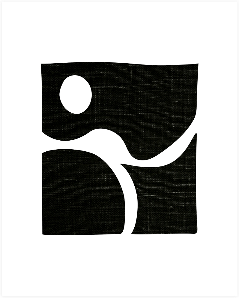 Plakat Woood Exclusive Simple 35 5ã 45   Cm   Minimalistisk Kunstprint Sort Hvid På Syrefrit Papir