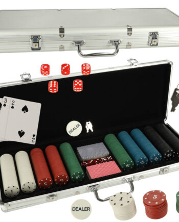 Pokerspilsæt   Etui Med 500 Chips Og   Sæt Kort
