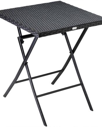 Polyrattan Foldebord Rom Sort 73x63x63cm