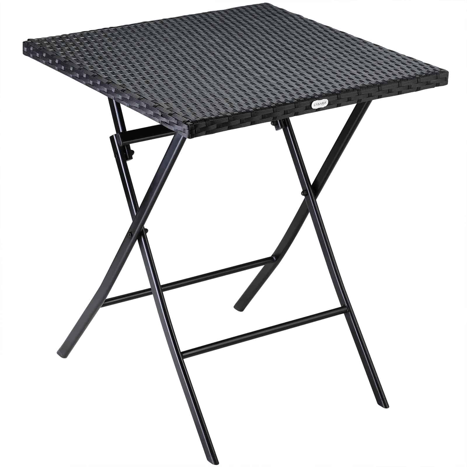 Polyrattan Foldebord Rom Sort 73x63x63cm