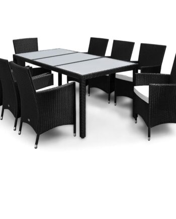 Polyrattan Havesiddegruppe Milan   Dele  Sort