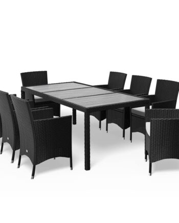 Polyrattan Havesiddegruppe Riga   Dele Sort Stabelbar