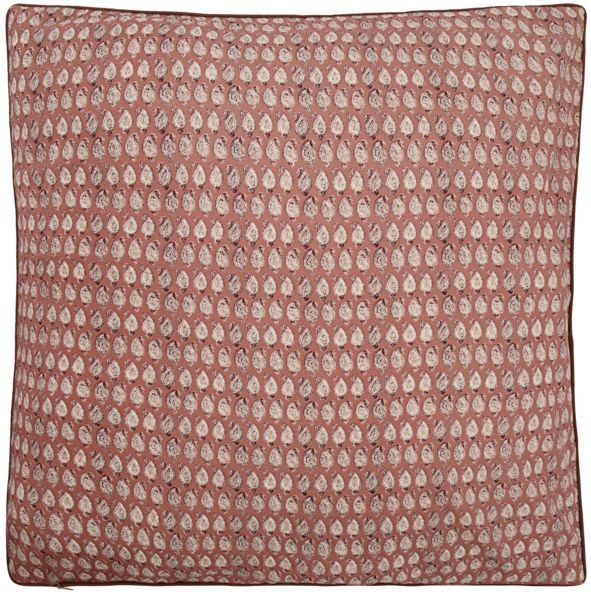 Pudebetræk House Doctor Ayda 50x50 Cm Dusty Berry Med Håndlavet Blockprint