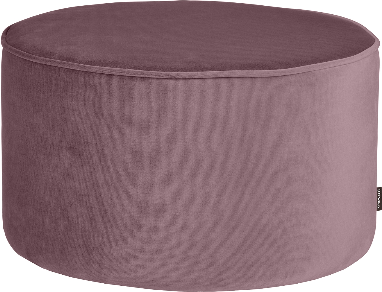 Puf   Skammel Woood Sara ø60   H36 Cm   Lilla Fløjl   Robust Polyester  Fsc-certificeret Træ   Vp30 Skum