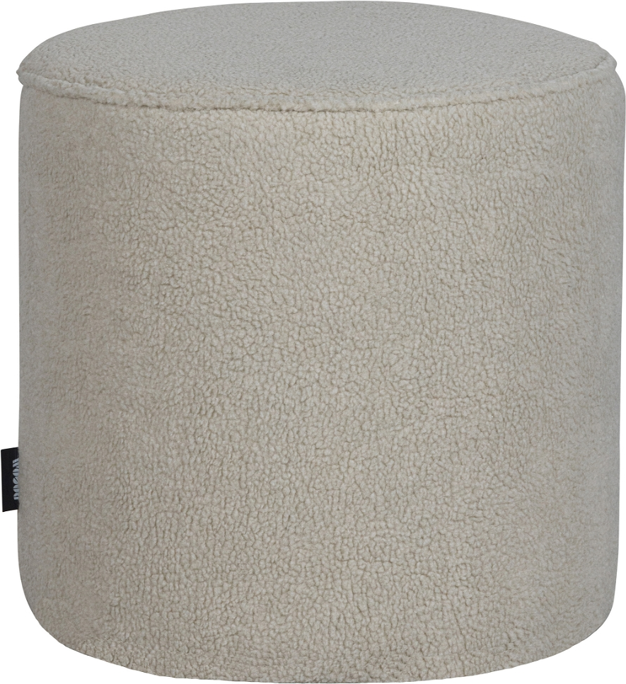 Puf-skammel Woood Sara ø46xh46 Cm Off-white Teddy
