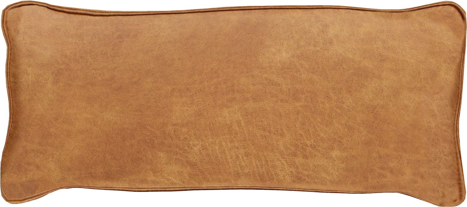 Pyntepude Med Fyld Woood Bean   Læderlook Lysebrun 20x70x30 Cm