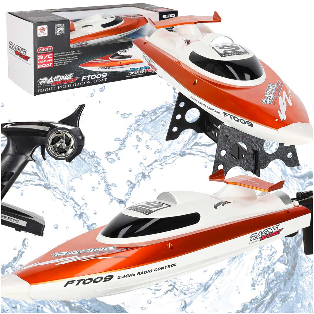 Rc Fjernstyret Båd Ft009 Orange
