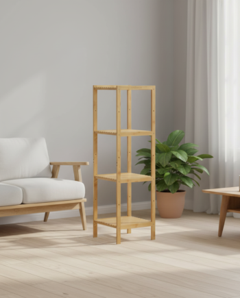 Reol   Bambus    Hylder   110x33x33cm  Naturfarvet