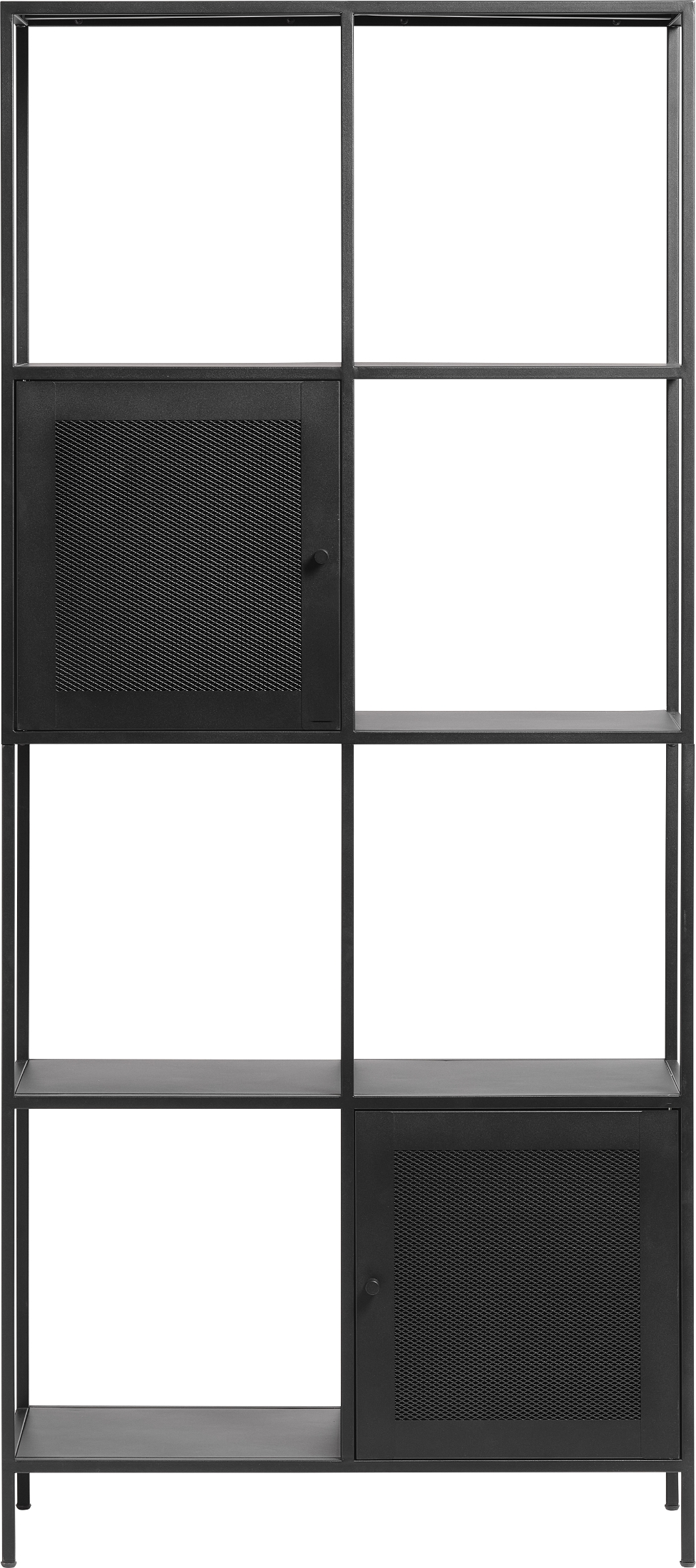 Reol Nordique Design Malibu   Sort Metal   Opbevaringsreol H180   B80   D35 Cm