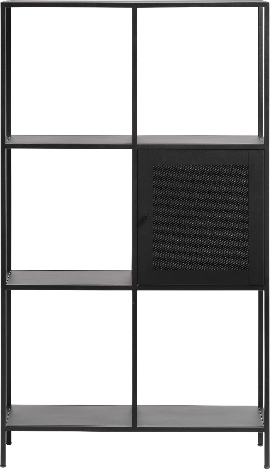 Reol Nordique Design Malibu   Industriel Opbevaringsreol   Sort Metal  H138ã B80 Cm