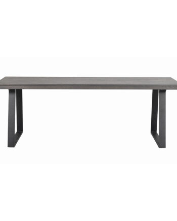 Rowico Brooklyn Rektangulær Spisebord     Udtræk Mørkt Egetræ     -ben   Sort Metal  220x95