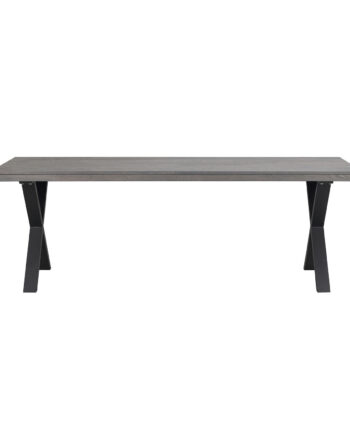Rowico Brooklyn Rektangulær Spisebord     Udtræk Mørkt Egetræ     -ben   Sort Metal  220x95