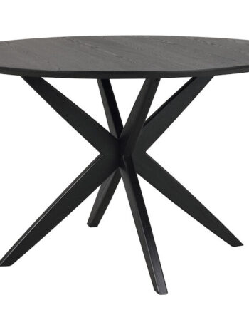 Rowico Calverton Spisebord  Rund Sort Egefiner Og Eg  ø120