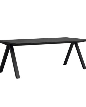Rowico Carradale Spisebord     Udtræk Sort Ask Og Sort Metal  220x100