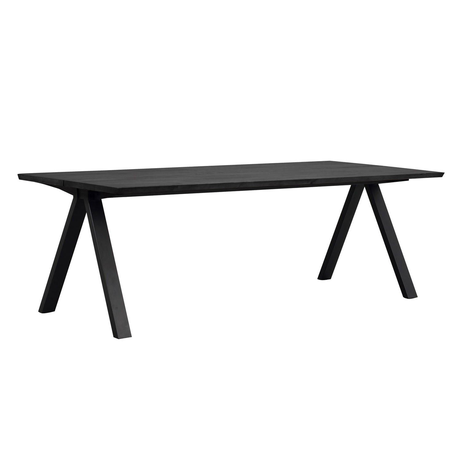 Rowico Carradale Spisebord Udtræk Sort Ask Og Sort Metal 220x100