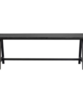 Rowico Carradale Spisebord     Udtræk Sort Ask Og Sort Metal  220x100