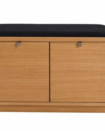 Rowico Confetti Bænk Olieret Eg Sort Stofhynde       Skuffer