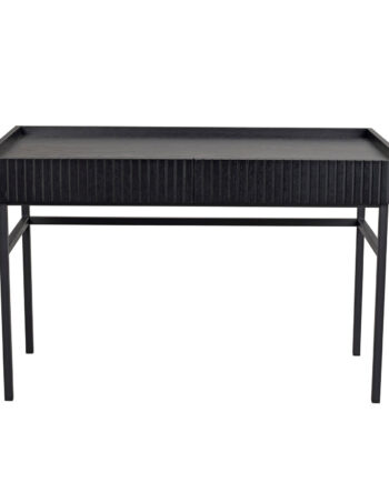 Rowico Halifax Skrivebord       Skuffer Sort Egefinér  Eg Og Metal  120x61