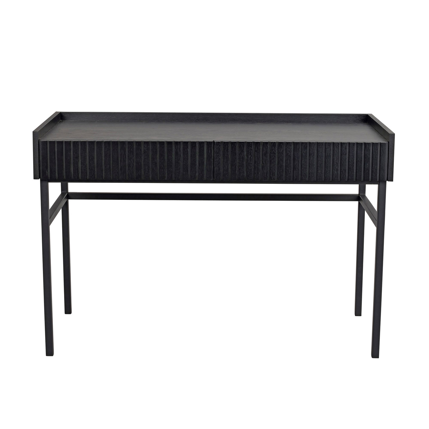 Rowico Halifax Skrivebord Skuffer Sort Egefinér Eg Og Metal 120x61