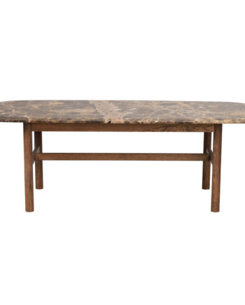 Rowico Hammond Sofabord  Rektangulær Brun Marmor Og Brun Eg  135x62