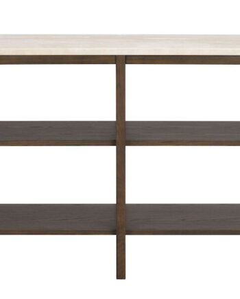 Rowico Orwel Konsolbord       Hylder Beige Travertin Og Brun Eg  140x40