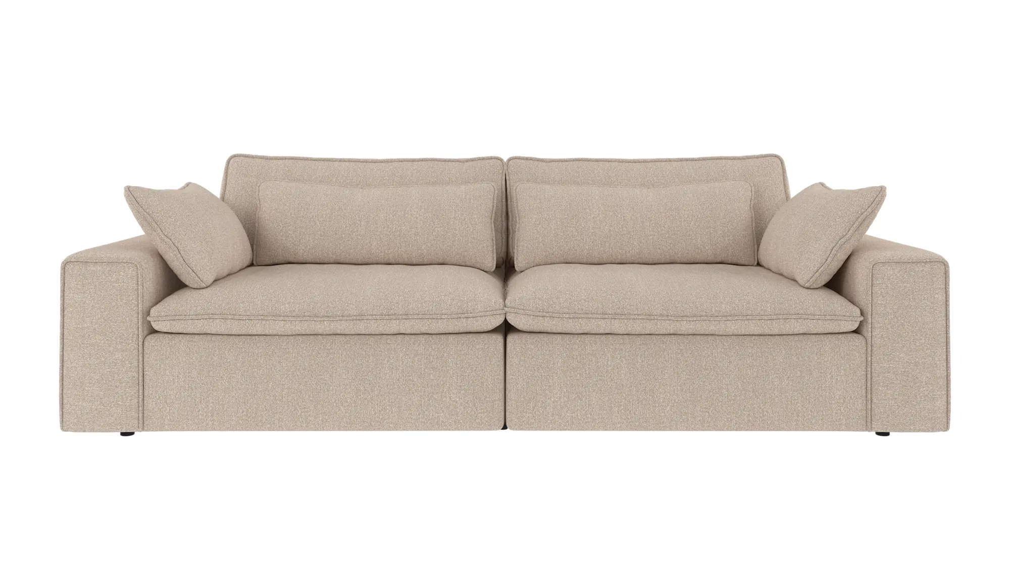 Rowico Rawlins   Pers  Sofa Lys Beige Polyester Stof Og Sort Plastik