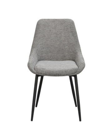 Rowico Sierra Spisebordsstol Grå Polyester Og Sort Metal