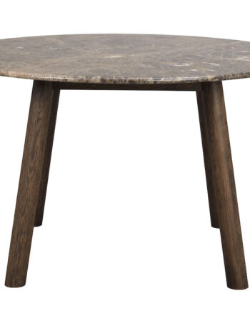 Rowico Taransay Spisebord  Rund Brun Marmor Og Brun Eg  ø125
