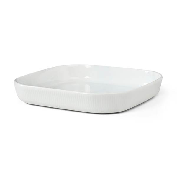 Royal Copenhagen Hvid Riflet Ovnfast Fad 30 Cm : Erling Christensen Møbler