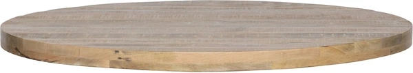 Rund Bordplade Woood Tablo Mangotræ ø120x5   Cm Natur Kalkvask