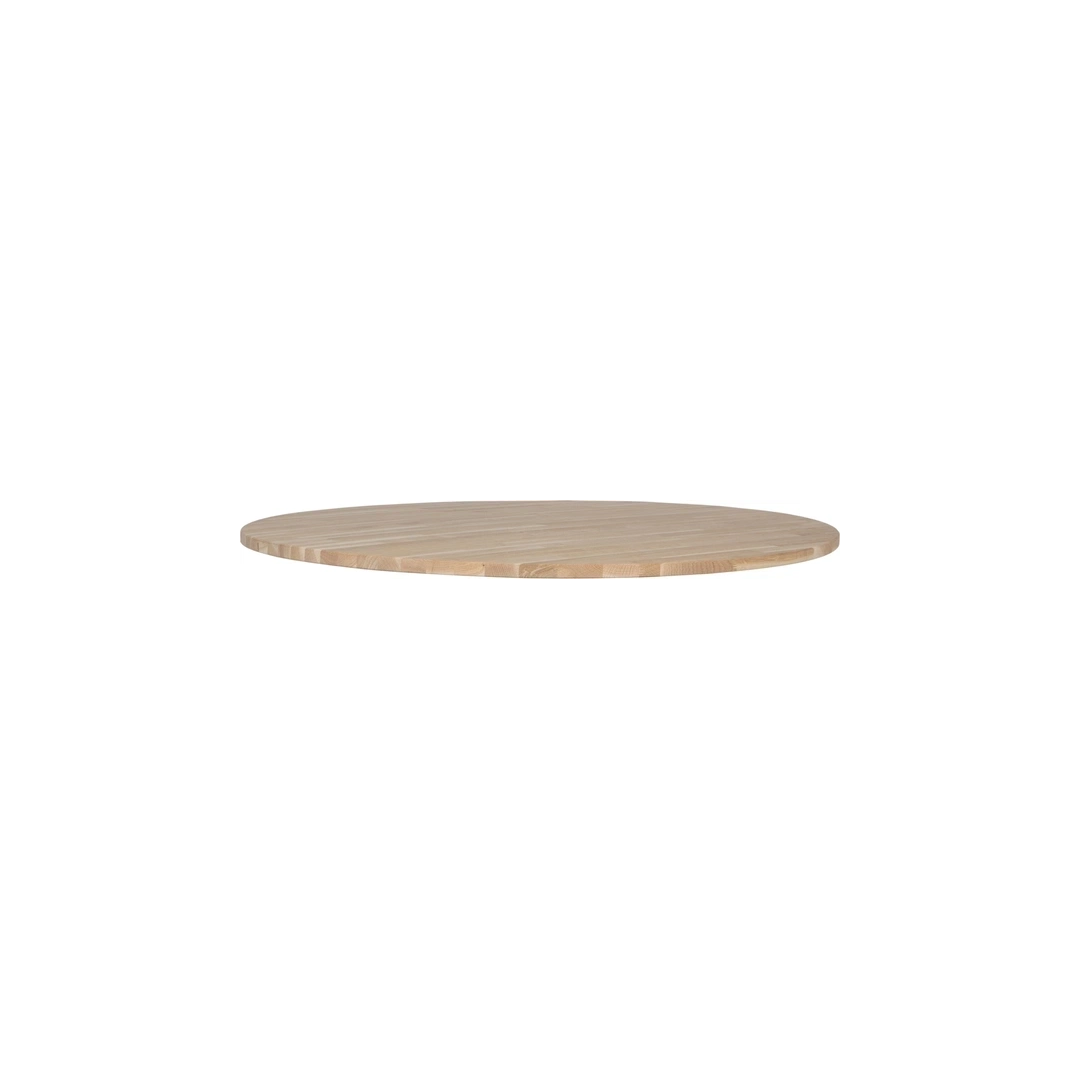 Rund Ubehandlet Bordplade Til Plankebord Woood Tablo   Fsc-certificeret Massiv Eg ø120 Cm