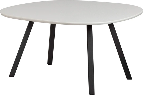 Rundt Spisebord Woood Tablo   ø130 Cm   Bleget Ask Med Mat Sorte Metalben