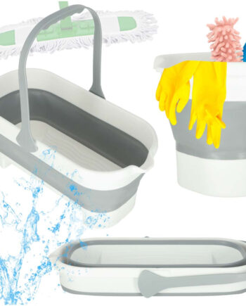 Sammenklappelig Rektangulær Spand Til Moppeskål Med Håndtag