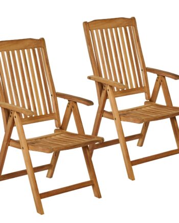Sammenklappelige Havestole   Teaktræ Sæt Af   Stk 105x68x58cm