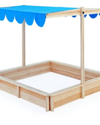 Sandkasse Lysebrun 120x120x120cm Vippesoltag