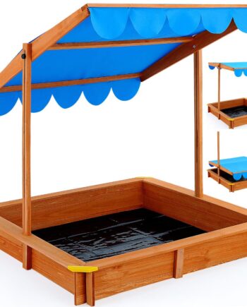 Sandkasse Med Låg Deluxe 120x120cm