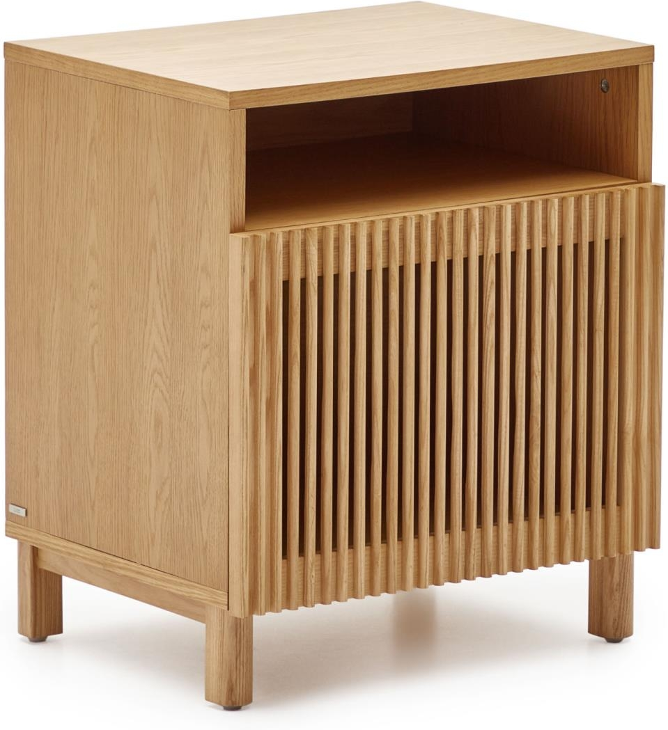 Sengebord Natbord Kave Home Beyla Natur Askefiner 62x42x53 Cm