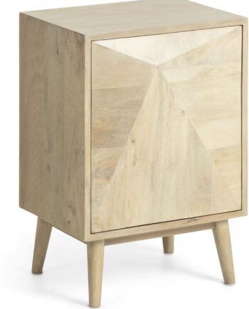 Sengebord Natbord Kave Home Sarah Massivt Mangotræ H60xb34xl42 Cm