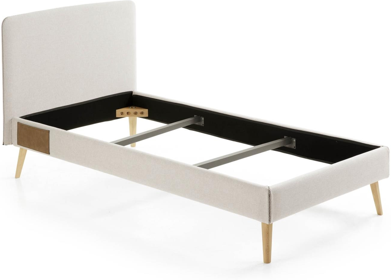 Sengeramme Til Enkeltseng Kave Home Dyla Beige 90 190 Cm