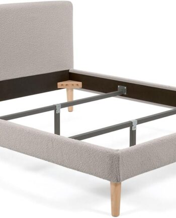 Sengerammebetræk Kave Home Dyla 160x200 Cm Grå Fleecebetræk