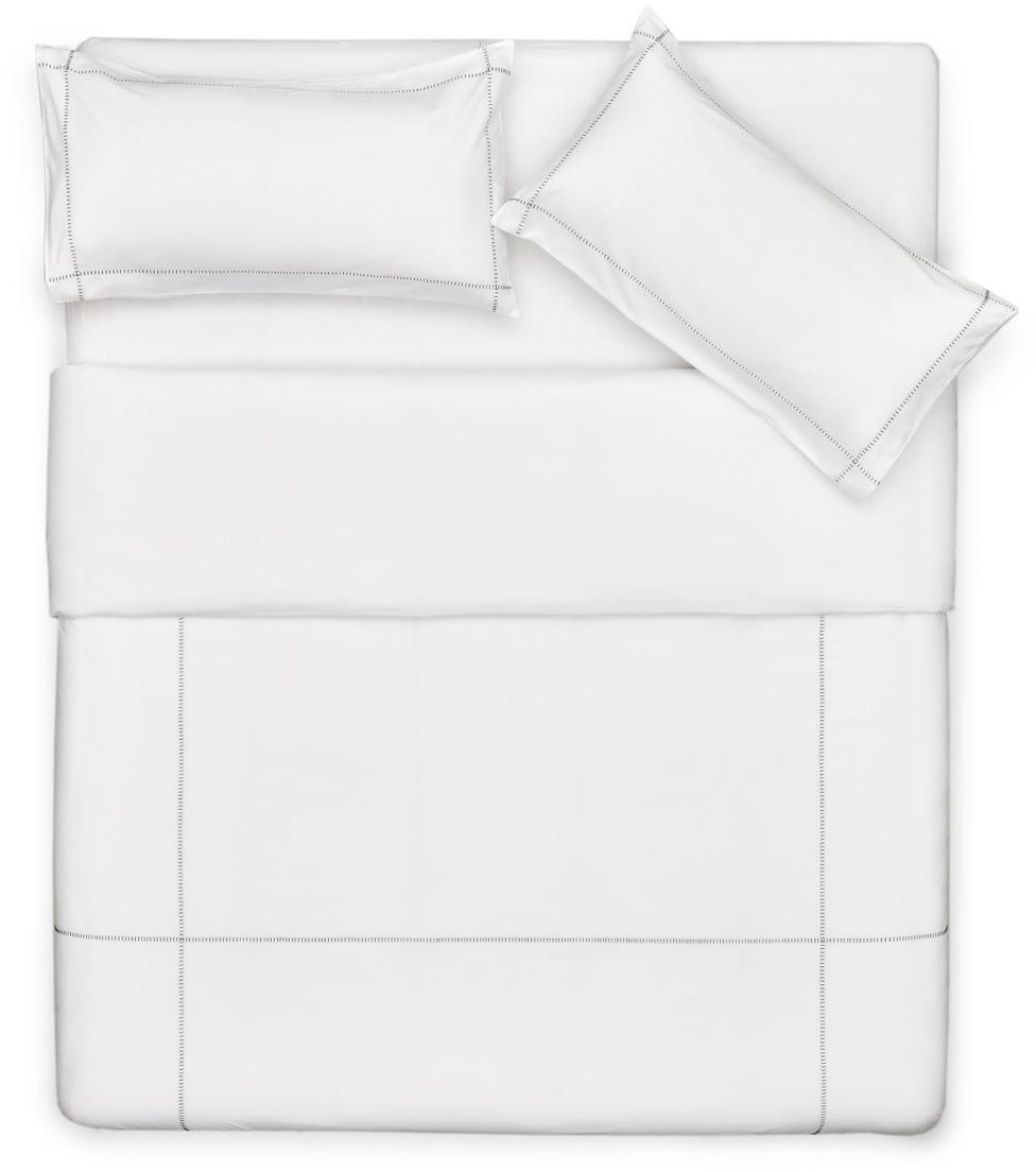 Sengetøjssæt Kave Home Elvia Dynebetræk Og Pudebetræk 240x220 Cm 100 Bomuld Percale 180 Tråde Hvid