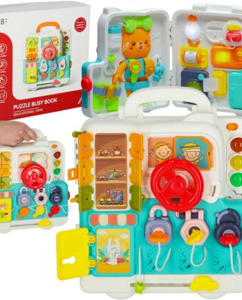 Sensorisk Montessori Manipulationsbræt Montessori Etui Knopper Bamse    Lys Lyd