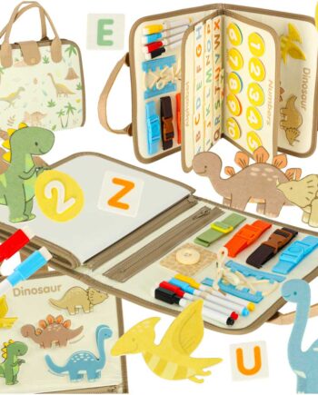 Sensorisk Sensorisk Montessori Manipulationsbræt Dinosaur-etui