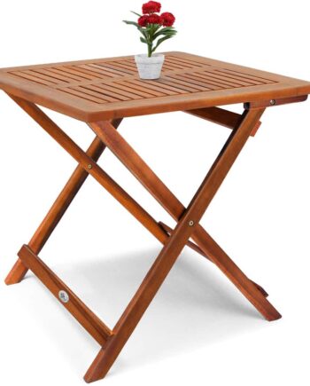 Sidebord Akacietræ 70x70x73cm Foldbart