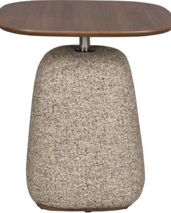Sidebord Dutchbone Shelly   Stengrå Mdf Finér   Rustfrit Stål 48x48x51   Cm